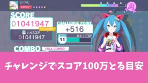【プロセカ】チャレンジスコア100万を取る編成とエリアアイテムの目安