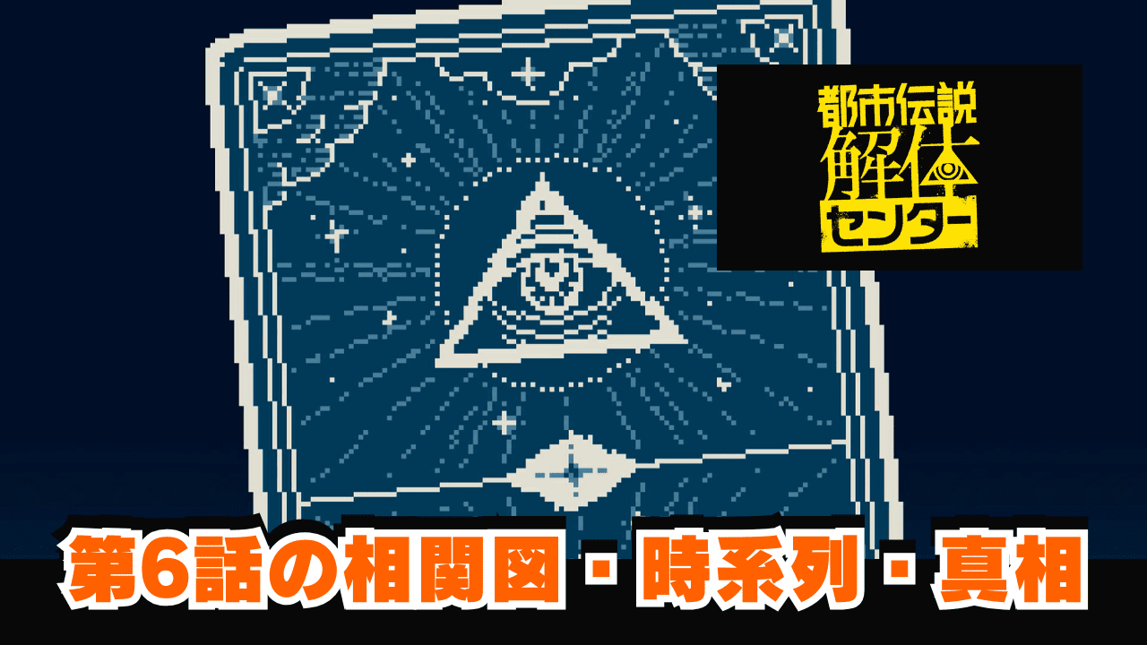 都市伝説解体センター第6話まとめ【人物相関図・時系列・攻略】
