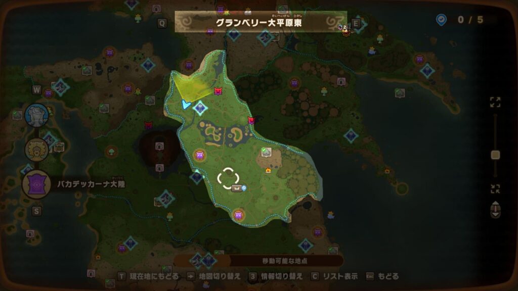 地図-グランベリー大平原東