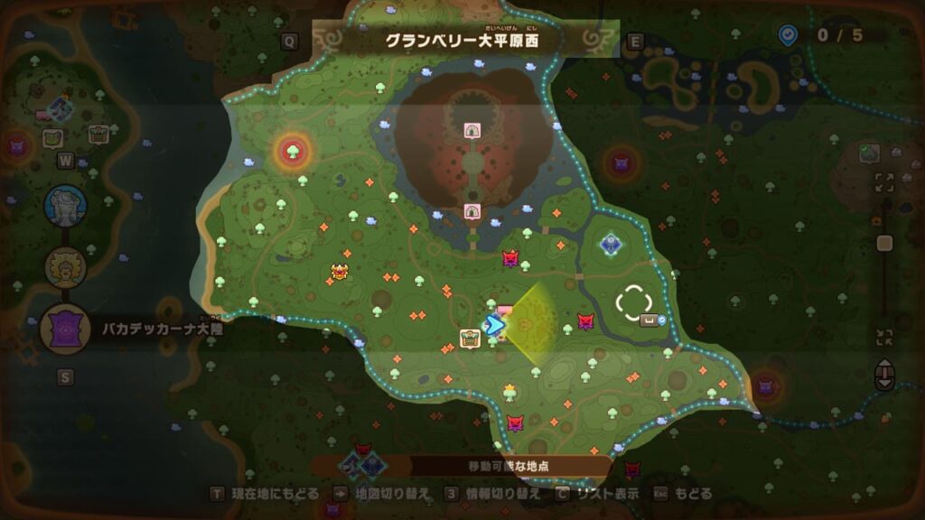 地図-グランベリー大平原西