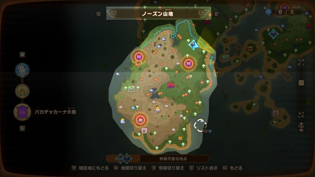 地図-ノーズン山地