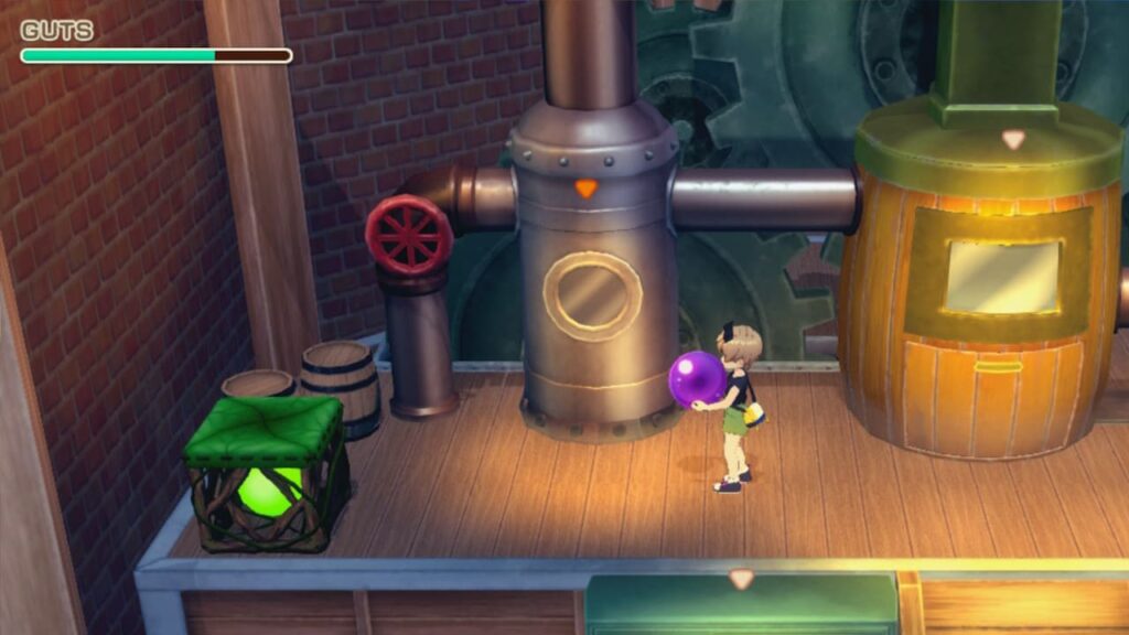 青い風車に紫のすてきをセットする