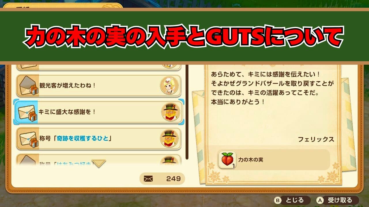 【風のグランドバザール】力の木の実の入手方法とGUTS消費を抑えるコツ