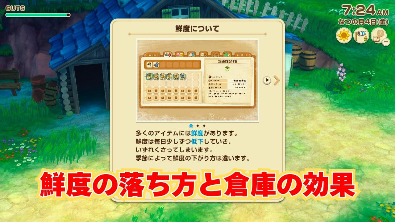 【風のグランドバザール】鮮度の落ち方と倉庫の効果について