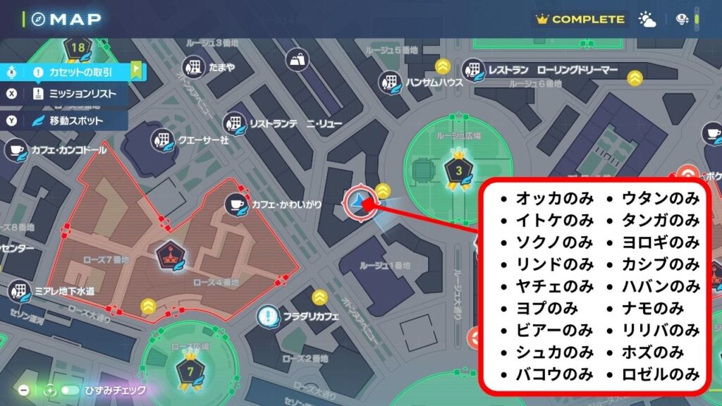 オッカのみ～ロゼルのみまでの購入場所