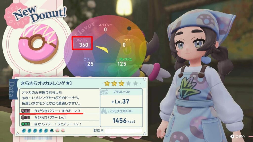 かがやきパワーLv.3が付くフレーバー