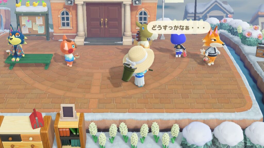 吹き出しが出ている観光客