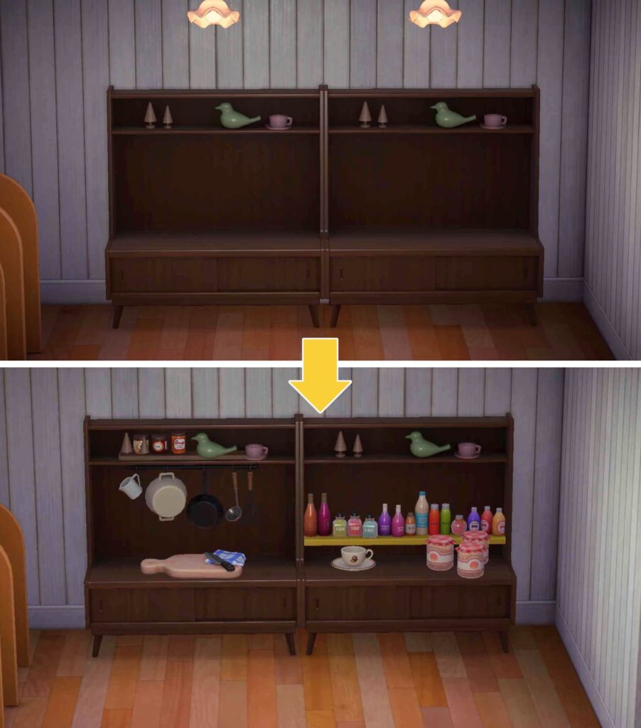 ノルディックなシェルフと壁かけ家具-2