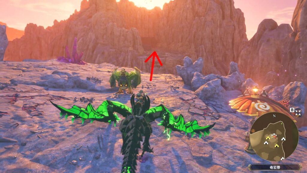 侵獣オドガロンがいる高台