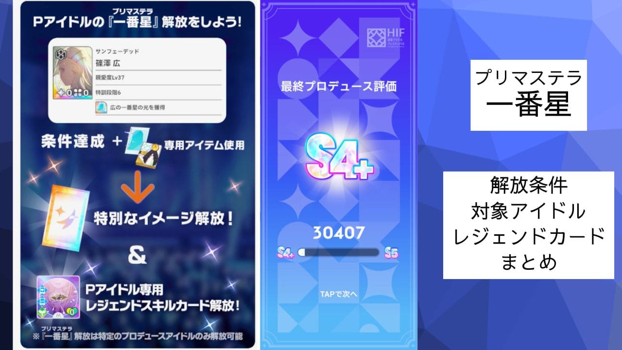 【学マス】プリマステラ化のやり方と対象アイドル【一番星】