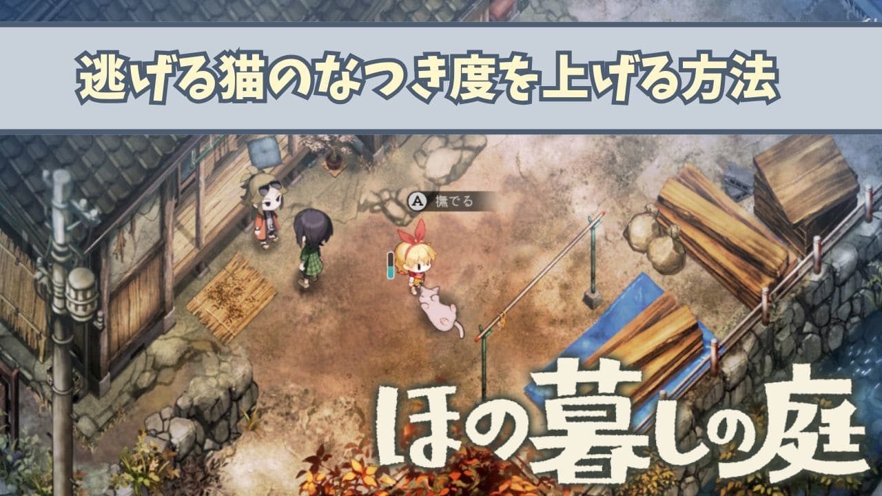 【ほの暮しの庭】逃げる猫のなつき度を上げる方法
